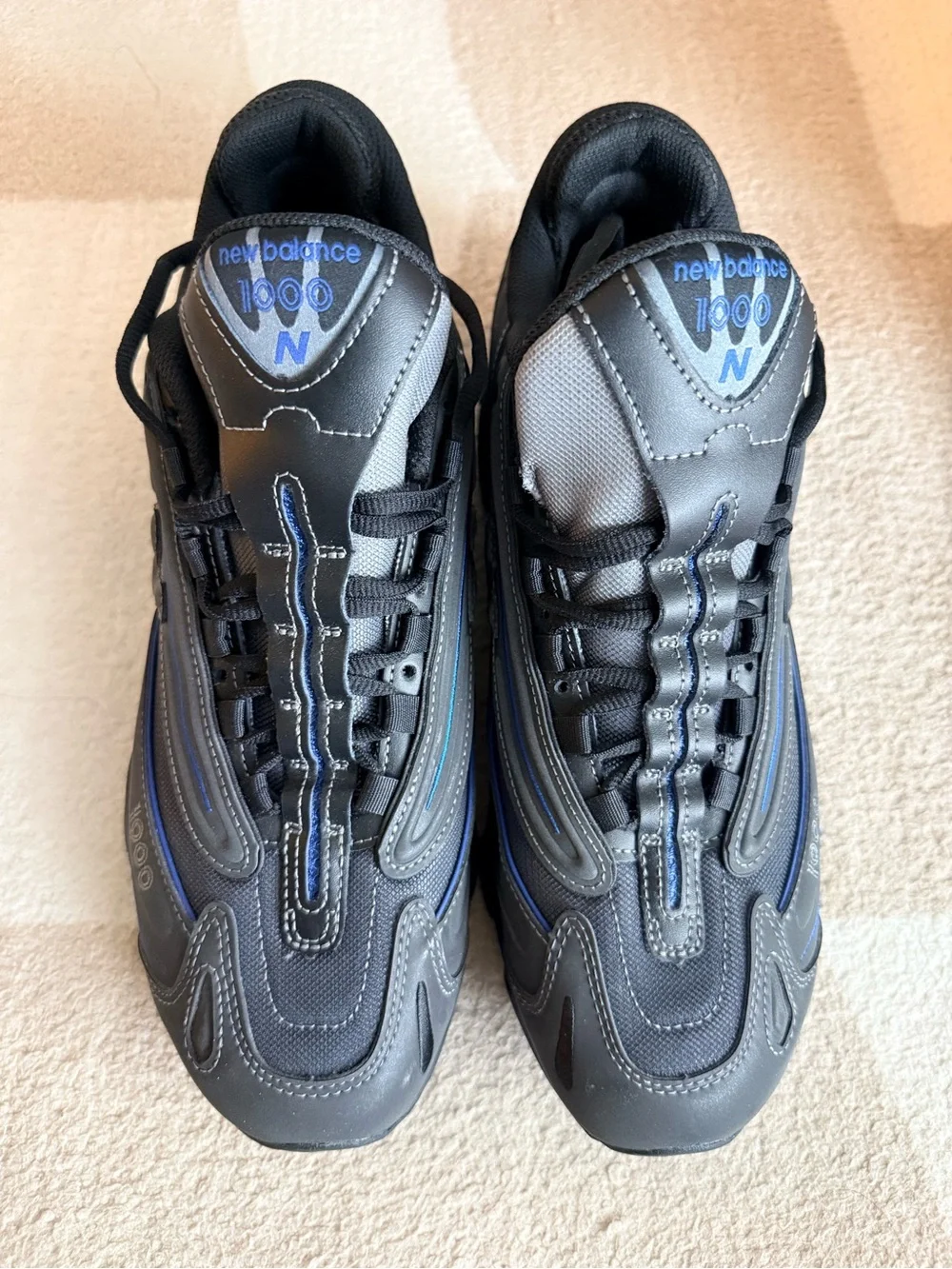 New! New Balance 1000 Dark Grey Royal Blue Men's Sneakers